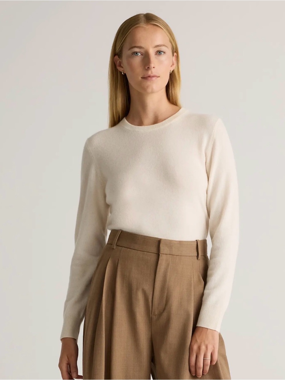 Quince Cream Crewneck Sweater